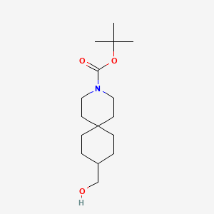 molecular formula C16H29NO3 B1408648 tert-Butyl 9-(hydroxymethyl)-3-azaspiro-[5.5]undecane-3-carboxylate CAS No. 1341036-19-8