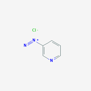 molecular formula C5H4ClN3 B14086559 3-Pyridinediazonium, chloride CAS No. 35003-14-6
