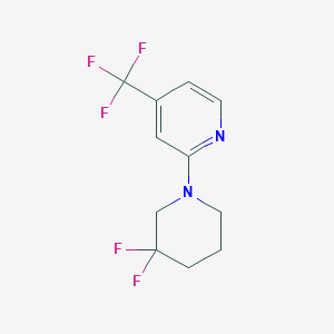 molecular formula C11H11F5N2 B1408659 2-(3,3-Difluoropiperidin-1-yl)-4-(trifluoromethyl)pyridine CAS No. 1707605-12-6