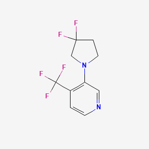 molecular formula C10H9F5N2 B1408660 3-(3,3-Difluoropyrrolidin-1-yl)-4-(trifluoromethyl)pyridine CAS No. 1707358-19-7