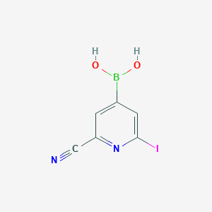 molecular formula C6H4BIN2O2 B14086602 (2-Cyano-6-iodopyridin-4-yl)boronic acid 