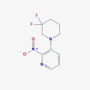 molecular formula C10H11F2N3O2 B1408661 3-(3,3-Difluoropiperidin-1-yl)-2-nitropyridine CAS No. 1707706-70-4