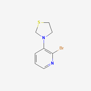 molecular formula C8H9BrN2S B1408662 3-(2-Bromopyridin-3-yl)thiazolidine CAS No. 1779121-28-6