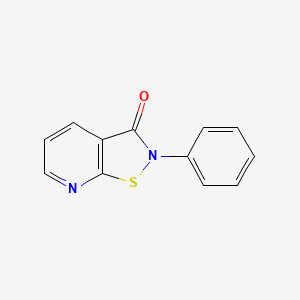 molecular formula C12H8N2OS B14086629 Isothiazolo[5,4-b]pyridin-3(2H)-one, 2-phenyl- CAS No. 104857-27-4