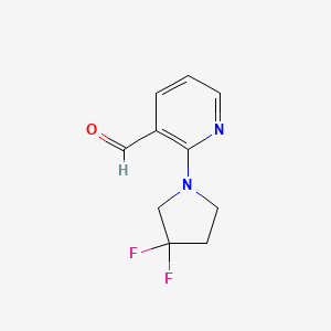 molecular formula C10H10F2N2O B1408663 2-(3,3-Difluoropyrrolidin-1-yl)nicotinaldehyde CAS No. 1774897-24-3