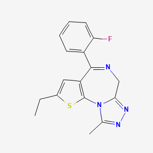 molecular formula C17H15FN4S B14086673 Fluetizolam CAS No. 40054-88-4