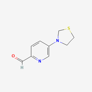 B1408668 5-(Thiazolidin-3-yl)picolinaldehyde CAS No. 1774895-84-9