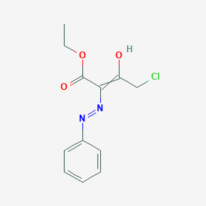 molecular formula C12H13ClN2O3 B14086699 Ethyl 4-chloro-3-oxo-2-(2-phenylhydrazono)butanoate CAS No. 871329-86-1