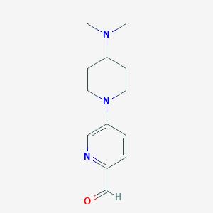 B1408670 5-(4-(Dimethylamino)piperidin-1-yl)picolinaldehyde CAS No. 1779122-14-3
