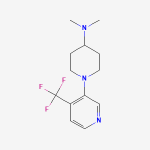 molecular formula C13H18F3N3 B1408671 N,N-dimethyl-1-[4-(trifluoromethyl)pyridin-3-yl]piperidin-4-amine CAS No. 1713160-41-8