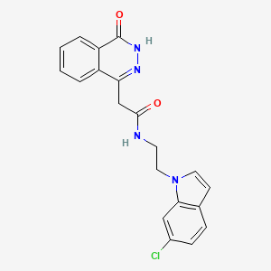 molecular formula C20H17ClN4O2 B14086720 N-[2-(6-chloro-1H-indol-1-yl)ethyl]-2-(4-hydroxyphthalazin-1-yl)acetamide 