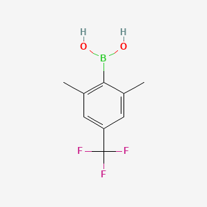 molecular formula C9H10BF3O2 B14086741 (2,6-Dimethyl-4-(trifluoromethyl)phenyl)boronic acid 