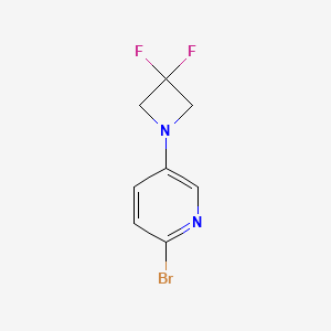 molecular formula C8H7BrF2N2 B1408675 2-Bromo-5-(3,3-difluoroazetidin-1-yl)pyridine CAS No. 1779121-51-5