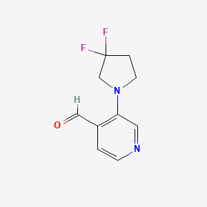 molecular formula C10H10F2N2O B1408676 3-(3,3-Difluoropyrrolidin-1-yl)isonicotinaldehyde CAS No. 1779131-81-5