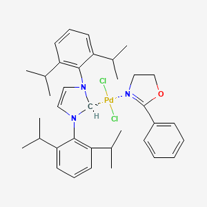 molecular formula C36H46Cl2N3OPd- B14086760 NHC-Pd(II)-Ox catalyst 
