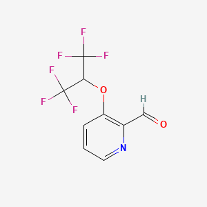 molecular formula C9H5F6NO2 B1408677 3-(1,1,1,3,3,3-Hexafluoropropan-2-yloxy)picolinaldehyde CAS No. 1707391-77-2