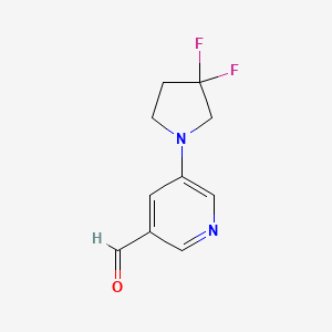 molecular formula C10H10F2N2O B1408678 5-(3,3-Difluoropyrrolidin-1-yl)nicotinaldehyde CAS No. 1779131-89-3