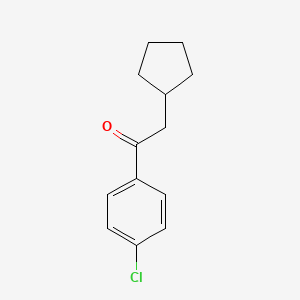 molecular formula C13H15ClO B14086808 1-(4-Chlorophenyl)-2-cyclopentylethan-1-one CAS No. 102580-68-7