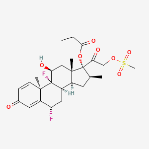 molecular formula C26H34F2O8S B14086857 Diflorasone17-propionate-21-mesylate 