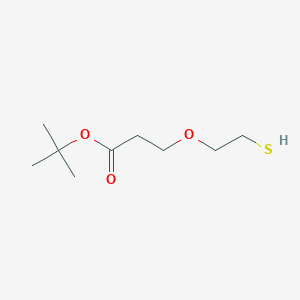 molecular formula C9H18O3S B14086874 tert-Butyl 3-(2-mercaptoethoxy)propanoate 