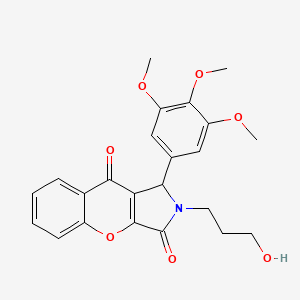 molecular formula C23H23NO7 B14086896 2-(3-Hydroxypropyl)-1-(3,4,5-trimethoxyphenyl)-1,2-dihydrochromeno[2,3-c]pyrrole-3,9-dione 