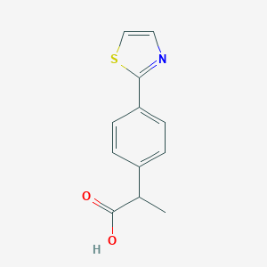 molecular formula C12H11NO2S B140869 alpha-Methyl-4-(2-thiazolyl)benzeneacetic acid CAS No. 132483-32-0