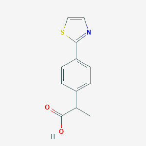 molecular formula C12H11NO2S B140869 2-[4-(Thiazol-2-yl)phenyl]propionic Acid CAS No. 132483-32-0