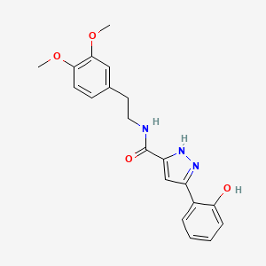 molecular formula C20H21N3O4 B14086948 N-[2-(3,4-dimethoxyphenyl)ethyl]-5-(2-hydroxyphenyl)-1H-pyrazole-3-carboxamide 