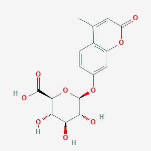 molecular formula C16H16O9 B014087 4-Methylumbelliferyl glucuronide CAS No. 6160-80-1