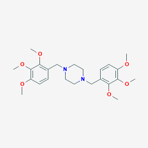 molecular formula C24H34N2O6 B140870 1,4-Bis(2,3,4-trimethoxybenzyl)piperazine CAS No. 1257-19-8