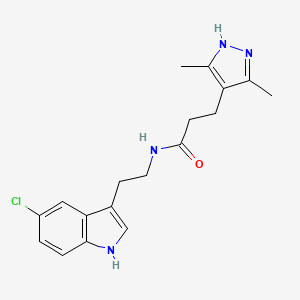 molecular formula C18H21ClN4O B14087071 N-[2-(5-chloro-1H-indol-3-yl)ethyl]-3-(3,5-dimethyl-1H-pyrazol-4-yl)propanamide 
