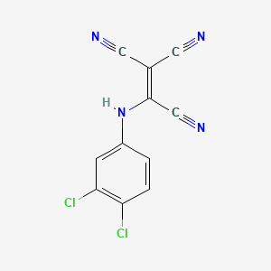 molecular formula C11H4Cl2N4 B14087083 Ethenetricarbonitrile, ((3,4-dichlorophenyl)amino)- CAS No. 110983-29-4