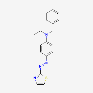 molecular formula C18H18N4S B14087135 N-Benzyl-N-ethyl-4-[(E)-(1,3-thiazol-2-yl)diazenyl]aniline CAS No. 102300-50-5