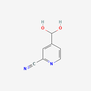 molecular formula C7H6N2O2 B14087170 2-Cyanopyridine-4-carboxaldehyde hydrate 