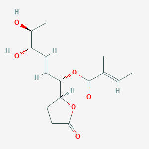 molecular formula C15H22O6 B14087229 [(E,1S,4S,5S)-4,5-dihydroxy-1-[(2S)-5-oxooxolan-2-yl]hex-2-enyl] (E)-2-methylbut-2-enoate 