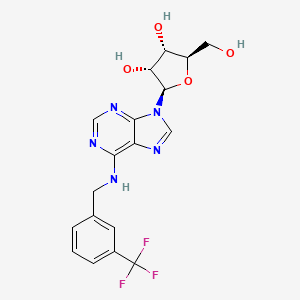 molecular formula C18H18F3N5O4 B14087276 Antiviral agent 24 