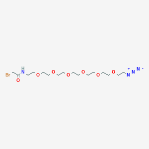 molecular formula C16H31BrN4O7 B14087281 n-(20-Azido-3,6,9,12,15,18-hexaoxaicosyl)-2-bromoacetamide 