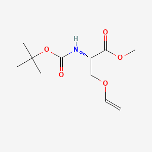 molecular formula C11H19NO5 B14087440 methyl N-(tert-butoxycarbonyl)-O-vinyl-L-serinate 