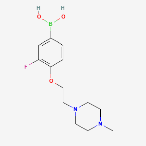 molecular formula C13H20BFN2O3 B1408746 3-Fluoro-4-(2-(4-methylpiperazin-1-yl)ethoxy)phenylboronic acid CAS No. 1704064-12-9