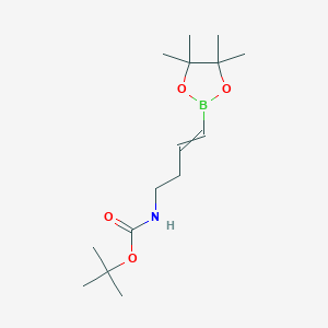 molecular formula C15H28BNO4 B14087530 tert-butylN-[(3E)-4-(4,4,5,5-tetramethyl-1,3,2-dioxaborolan-2-yl)but-3-en-1-yl]carbamate 