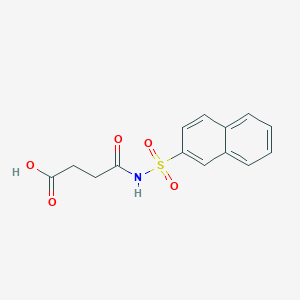 molecular formula C14H13NO5S B14087575 3-[(Naphthalene-2-sulfonyl)carbamoyl]propanoic acid 
