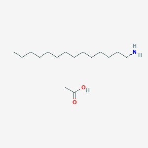 molecular formula C14H31N.C2H4O2<br>C16H35NO2 B14087586 Tetradecanamide acetate CAS No. 2016-54-8