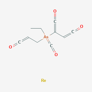 molecular formula C10H9AsO4Re B14087598 Rhenium, tetracarbonyl(triethylarsine)- CAS No. 101697-73-8
