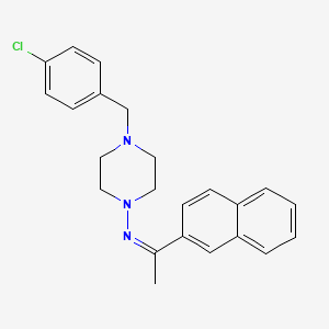 molecular formula C23H24ClN3 B14087642 4-(4-chlorobenzyl)-N-[(1Z)-1-(naphthalen-2-yl)ethylidene]piperazin-1-amine 