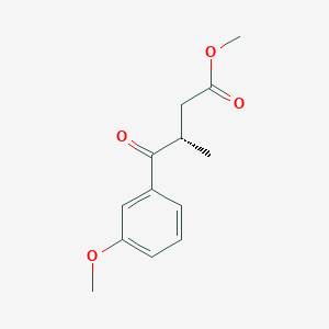 molecular formula C13H16O4 B1408765 (S)-Methyl 4-(3-methoxyphenyl)-3-methyl-4-oxobutanoate CAS No. 1799443-45-0