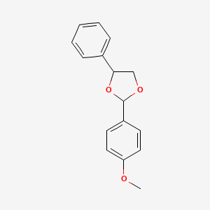 molecular formula C16H16O3 B14087679 2-(4-Methoxyphenyl)-4-phenyl-1,3-dioxolane CAS No. 61683-89-4