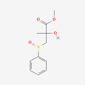 molecular formula C11H14O4S B14087702 Methyl 3-(benzenesulfinyl)-2-hydroxy-2-methylpropanoate CAS No. 100059-58-3