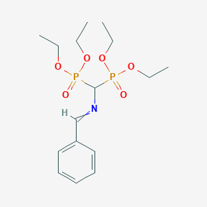 molecular formula C16H27NO6P2 B14087704 Tetraethyl-(N-benzylideneaminomethylene)bisphosphonate, stabilized 