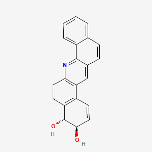molecular formula C21H15NO2 B14087756 Dibenz(a,h)acridine-3,4-diol, 3,4-dihydro-, trans- CAS No. 102421-84-1