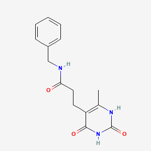 molecular formula C15H17N3O3 B14087889 N-benzyl-3-(6-methyl-2,4-dioxo-1,2,3,4-tetrahydropyrimidin-5-yl)propanamide 